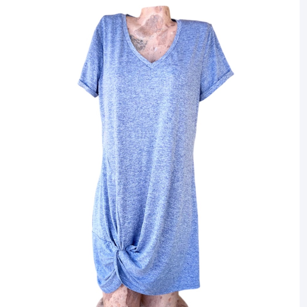 Twist-Front T-Shirt Dress - Picture 1 of 8